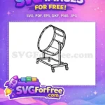 Free Energetic Drummer Free Percussion Performance Celebration Music Free SVG - Instant Download