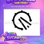 Free Simple Black Outline Drum Free Angled Drumsticks Music Band Free SVG - Instant Download