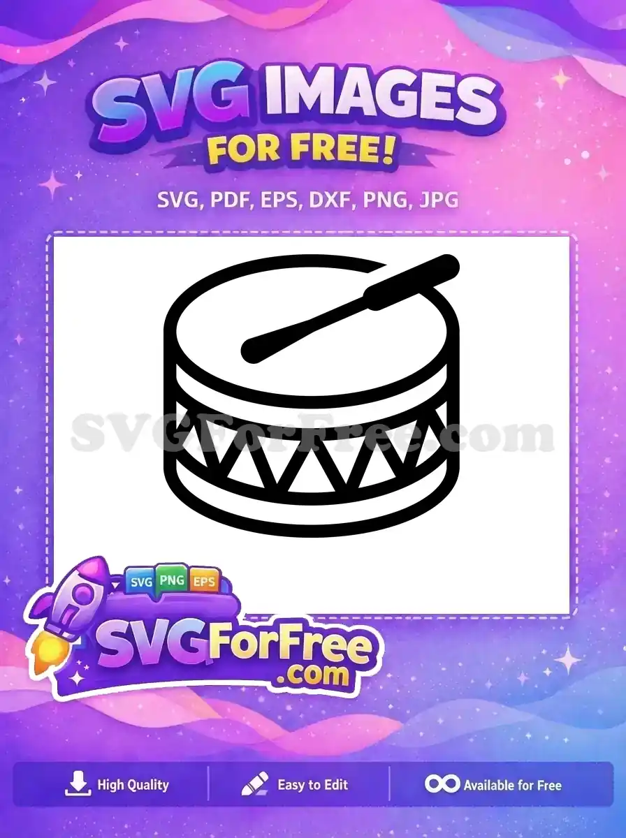 Free Outline Drumstick Free Triangle Pattern Percussion Music Free SVG