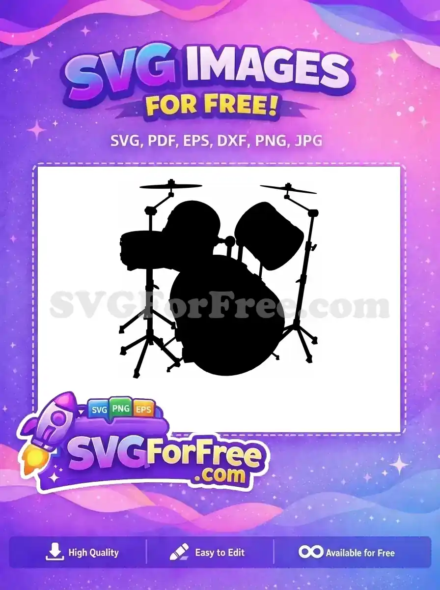 Free Dynamic Drumming Free Musician Character Drum SVG Free SVG