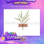 Free Green Brown Olive Branch Free Abstract Botanical Art Dry Flower Free SVG - Instant Download