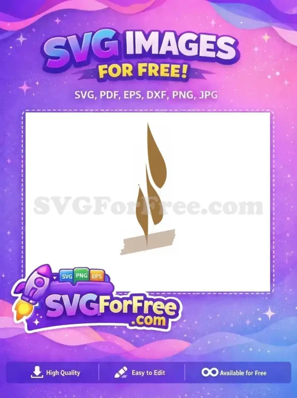 Free Elegant Brown Leaves Free Taped Dry Flower Free SVG