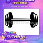 Free Black Gym Dumbbell Free Workout Equipment Fitness Free SVG - Instant Download