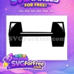 Free Black Dumbbell Free Clean Fitness Workout Gym Equipment Free SVG - Instant Download
