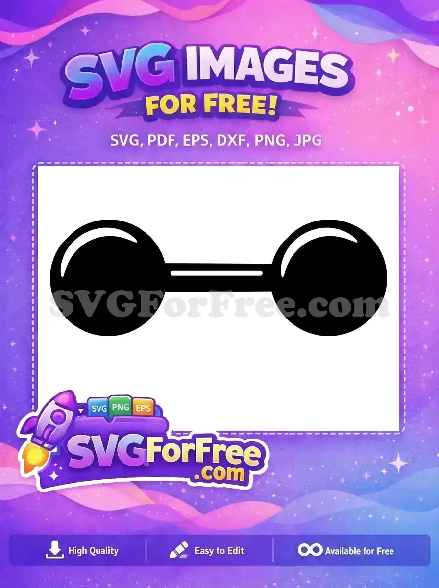 Free heavy black dumbbell Free fitness gym icon strength training Free SVG