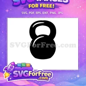 Free Black Kettlebell Free Workout Equipment Fitness Training Free SVG