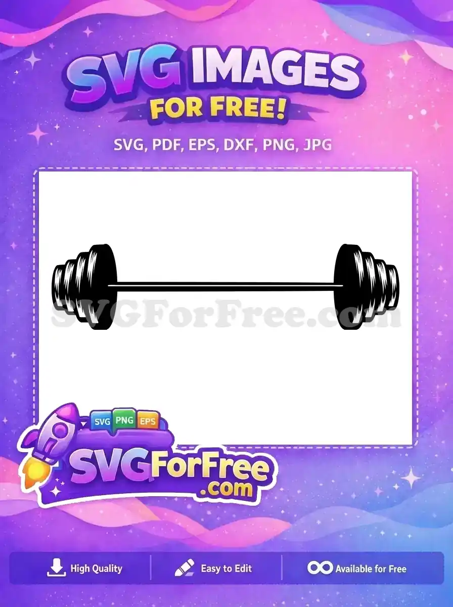 Free Black Gym Equipment Free Heavy Weightlifting Fitness Workout Free SVG