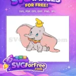 Free Smiling Dumbo Free Yellow Hat Dumbo Disney Free SVG - Instant Download