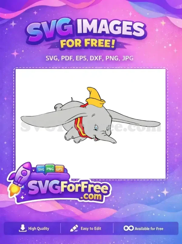 Free Happy Dumbo Free Yellow Hat Dumbo Disney Free SVG 3 Free Happy Dumbo Free Yellow Hat Dumbo Disney Free SVG 3