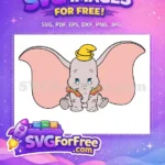 Free Dumbo Free Pink Ears Yellow Hat Disney Free SVG - Instant Download
