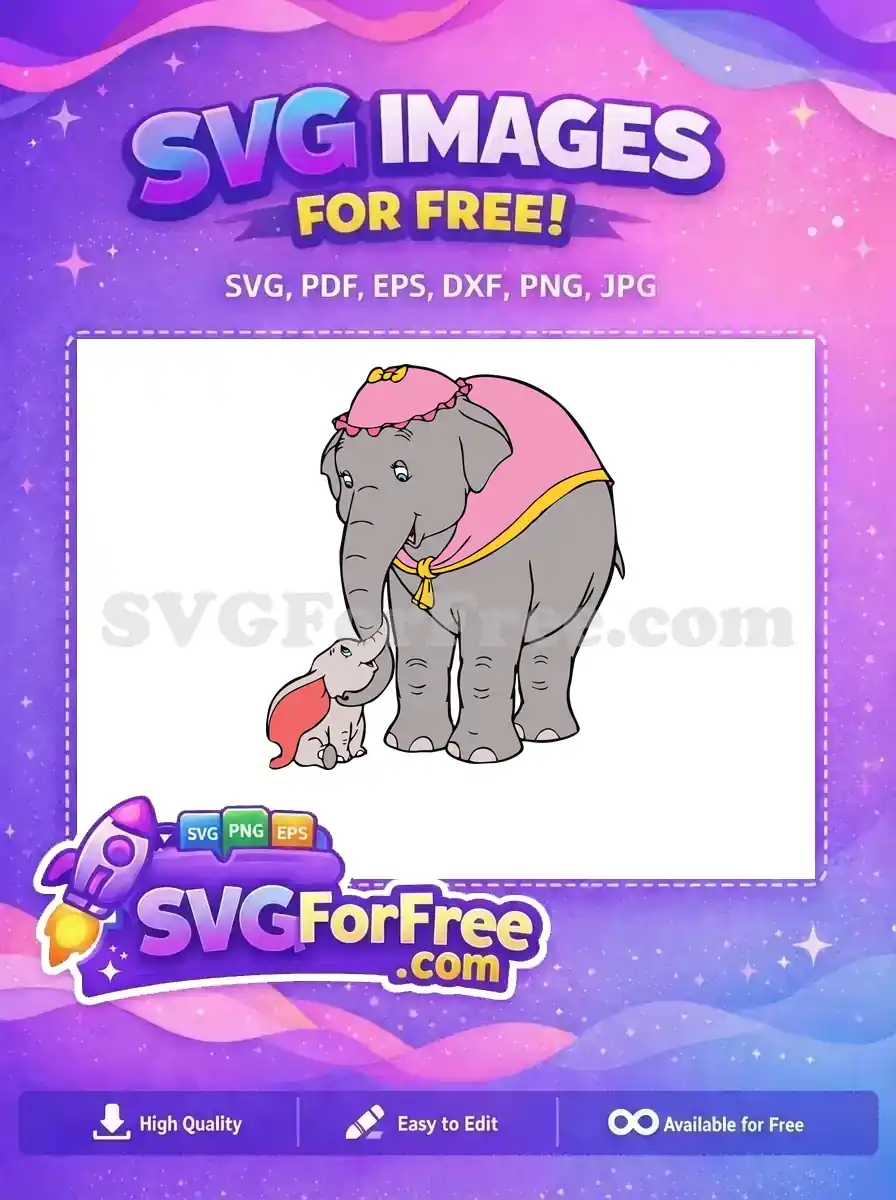Free Loving Pink Hat Free Dumbo Dumbo Disney Free SVG