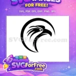 Free Fierce Black Eagle Free Majestic White Eye Patriotic Emblem Free SVG - Instant Download