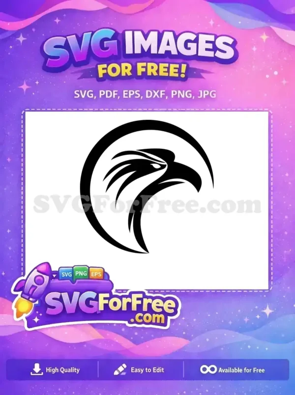 Free Fierce Black Eagle Free Majestic White Eye Patriotic Emblem Free SVG