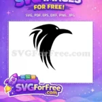 Free Intense Black Eagle Head Free Majestic Bird Silhouette Free SVG - Instant Download