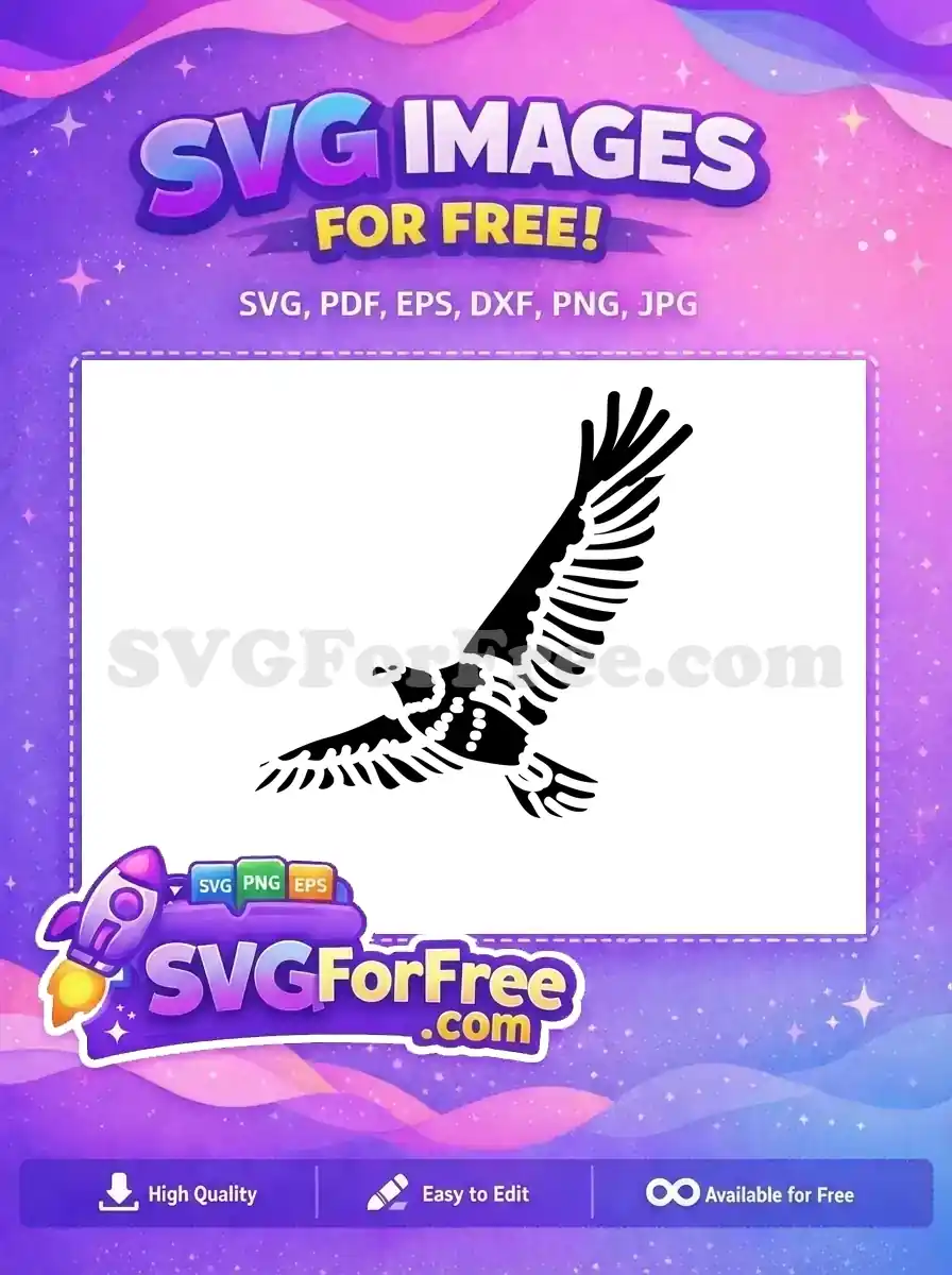 Free Soaring Bald Eagle Free Detailed Feathered Wings American Symbol Free SVG
