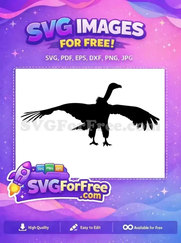 Free Black Eagle Free Spread Wings Nature Art Free SVG