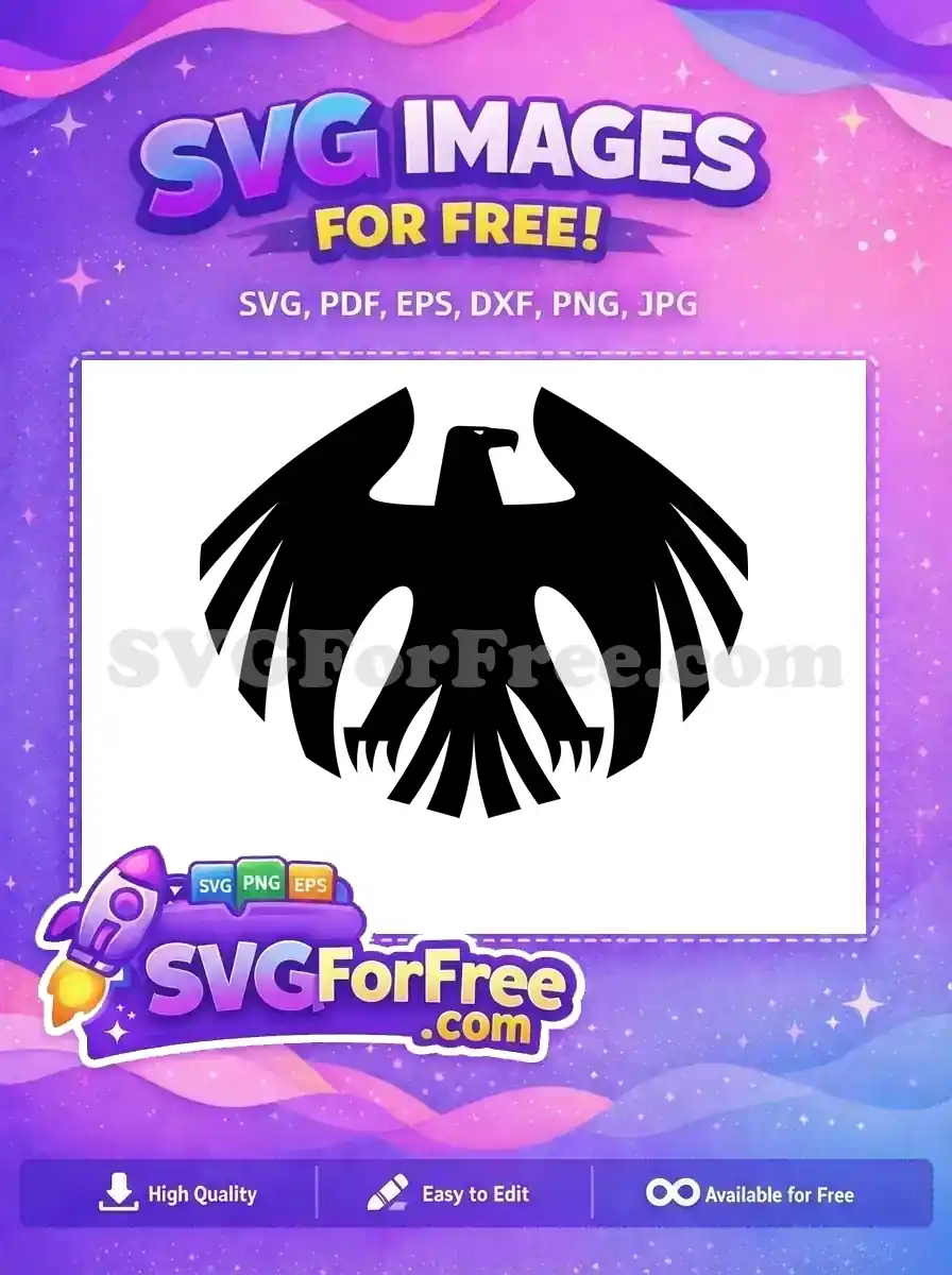 Free Black Fierce Eagle Free Wings Spread Design American Symbol Free SVG