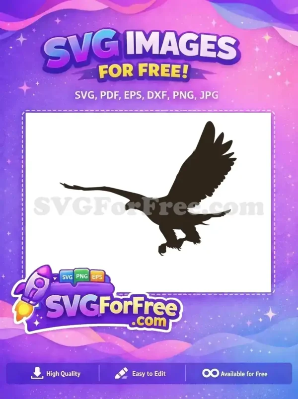 Free majestic flying Free powerful talons extended wild predator Free SVG