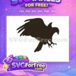 Free Dark Silhouette Free Spreading Wings Talons Bird Free SVG - Instant Download