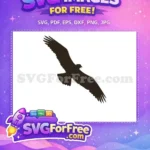 Free Dark Brown Eagle Free Majestic Flying Bird Wildlife Design Free SVG - Instant Download