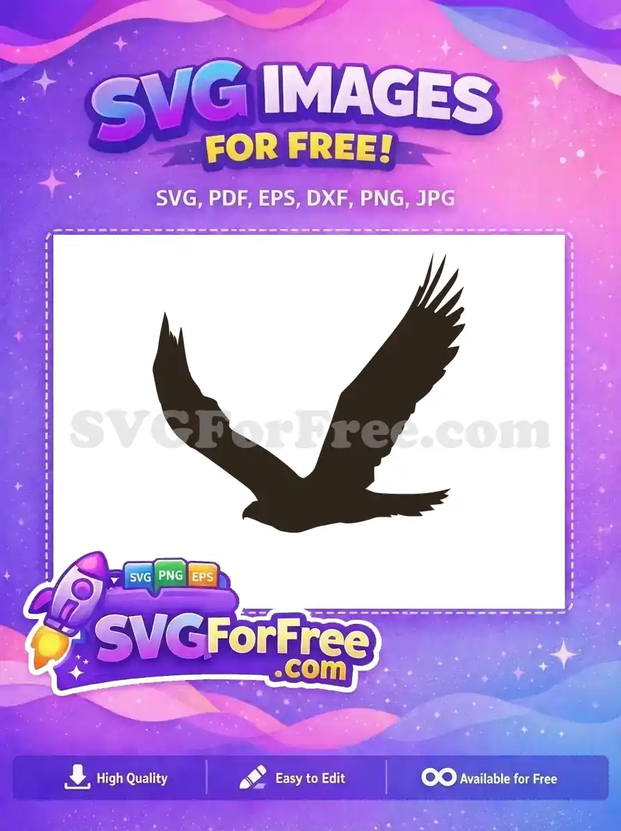 Free Majestic Brown Eagle Free Soaring Wings Wildlife Free SVG