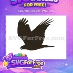 Free Dark Soaring Bird Free Fierce Majestic Eagle Free SVG - Instant Download