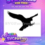 Free Black Eagle Free Flying Talons Hunting Free SVG - Instant Download
