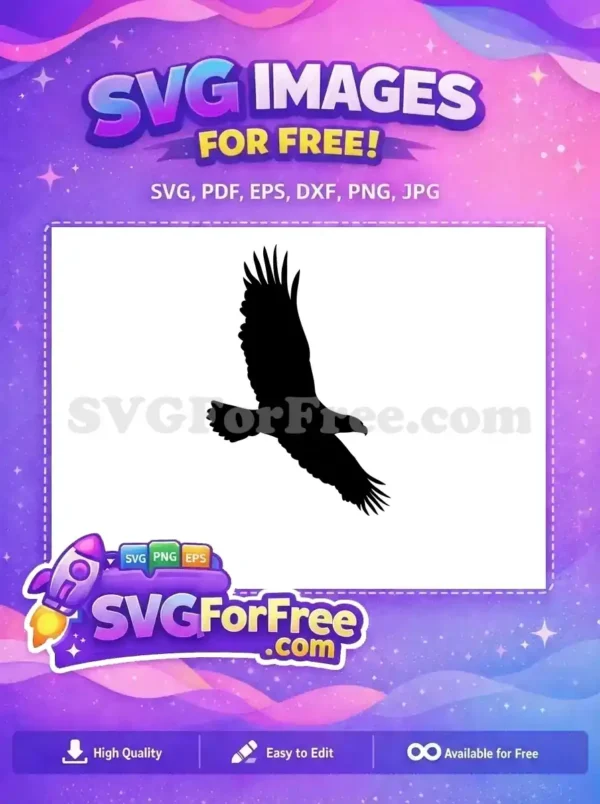 Free Powerful Flying Eagle Free Wide Open Wings Freedom Free SVG