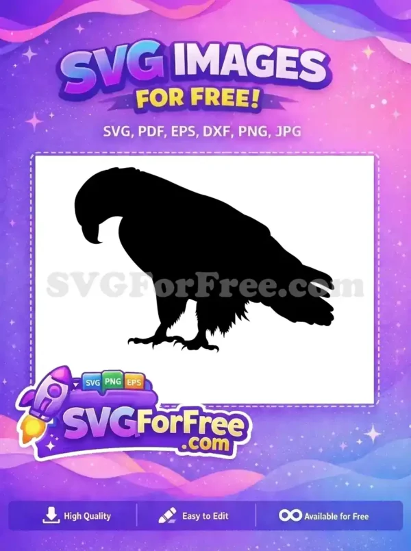 Free Majestic Black Eagle Free Detailed Talons Wildlife Nature Free SVG