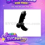 Free Majestic Soaring Free Powerful Black Silhouette Dynamic Flight Free SVG - Instant Download