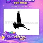 Free flying silhouette Free spread wings patriotic bird Free SVG - Instant Download