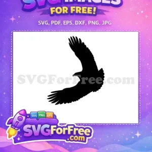 Free Black Silhouette Eagle Free Wings Spread Powerful Freedom Symbol Free SVG