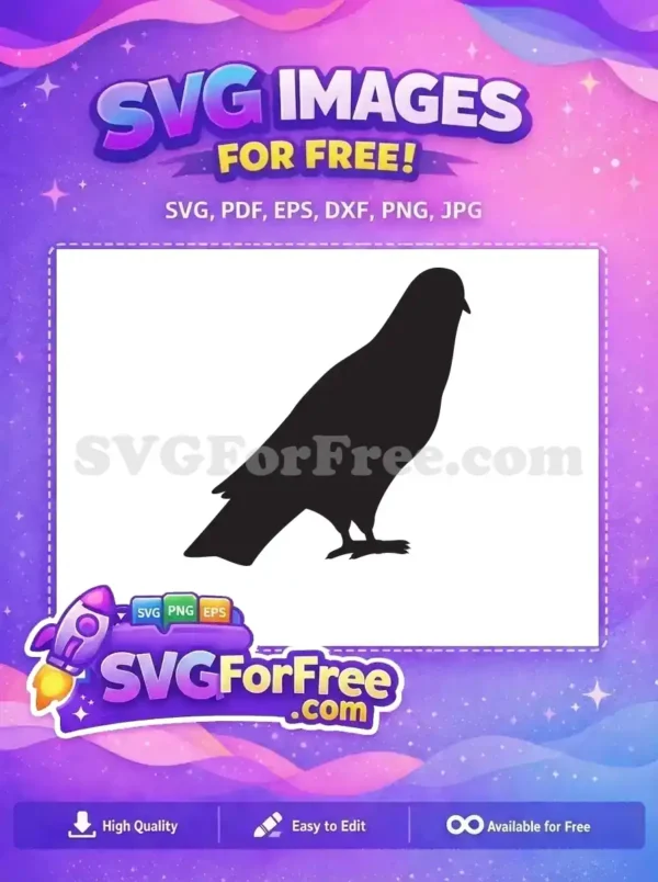 Free Black Silhouette Eagle Free Majestic Bird Profile Wildlife Art Design Free SVG