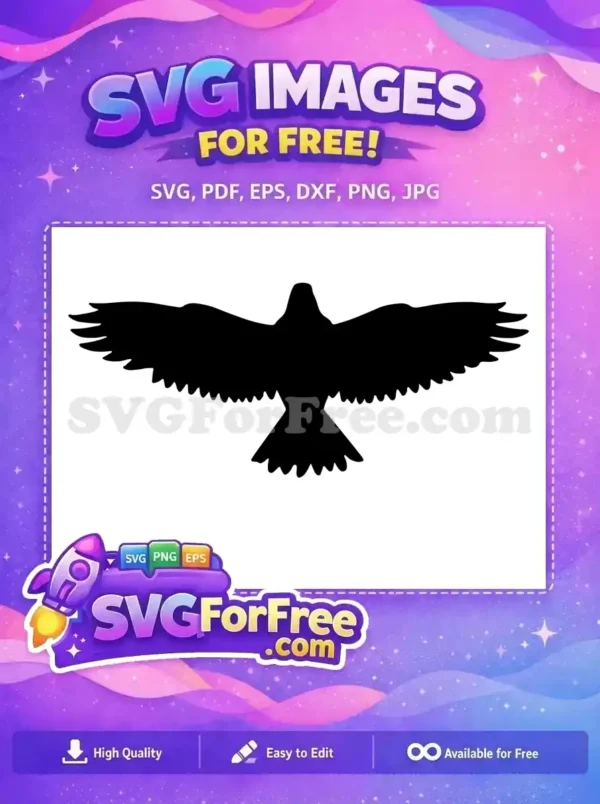 Free Flying Eagle Free Spread Wings Nature Silhouette Free SVG Free Flying Eagle Free Spread Wings Nature Silhouette Free SVG