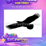 Free Powerful Flying Black Free Spread Majestic Wings Wild Animal Free SVG - Instant Download