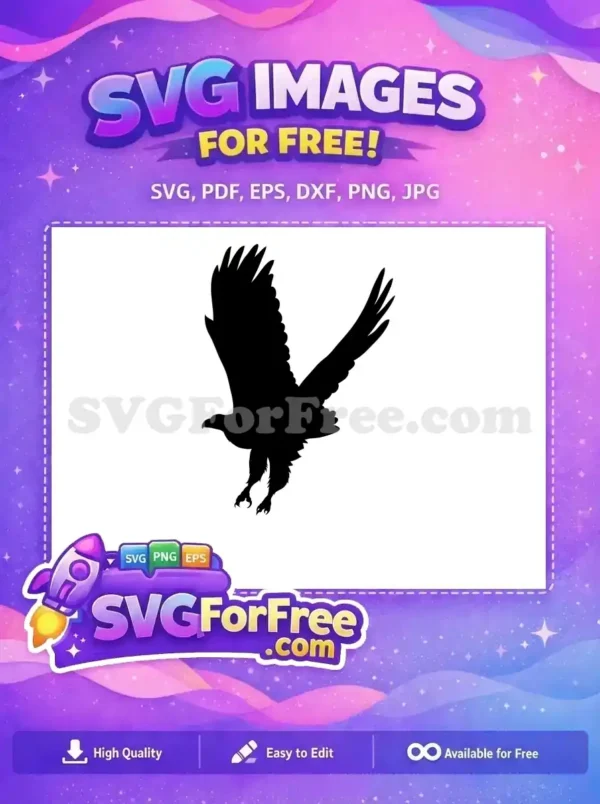 Free Flying Eagle Free Spread Wings Talons Wildlife Nature Free SVG