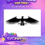Free Fierce Black Eagle Free Spreading Wings Majestic Bird Free SVG - Instant Download