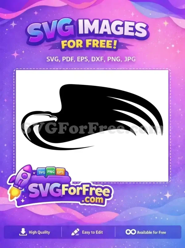 Free Bold Black Wing Free Sharp White Head USA Pride Design Free SVG