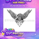 Free Majestic Eagle Free Widespread Wings Patriotic Design Free SVG - Instant Download