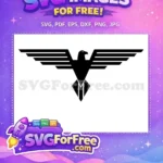 Free Black Geometric Eagle Free Majestic Spread Wings Emblem Design Free SVG - Instant Download