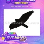 Free Soaring Black Free Majestic Bird Wildlife Nature Free SVG - Instant Download