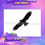 Free Majestic Flying Black Free Powerful Hunter Bird Wildlife Free SVG - Instant Download