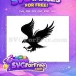 Free Black Flying Free Sharp Talons Hunter Bird Free SVG - Instant Download
