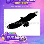 Free majestic eagle Free flying silhouette powerful design Free SVG - Instant Download