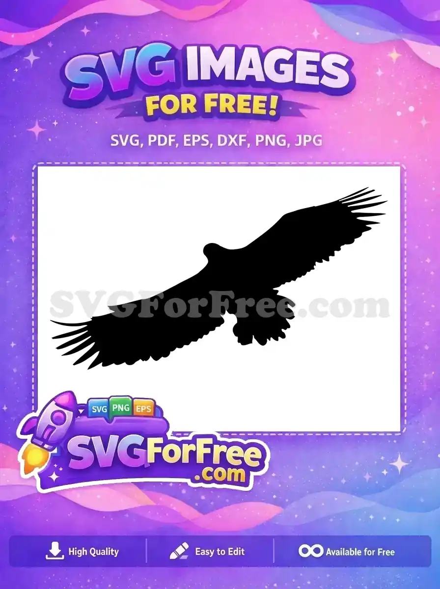 Free majestic eagle Free flying silhouette powerful design Free SVG
