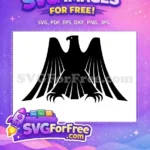 Free Majestic Black Eagle Free Powerful Flying Talons Emblem Free SVG - Instant Download