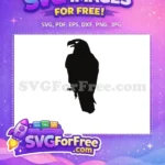 Free Black Silhouette Free Sharp Talons American Patriot Free SVG - Instant Download