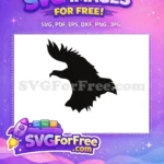Free Majestic Flying Free Powerful Eagle Wildlife Design Free SVG - Instant Download