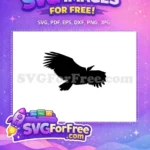 Free Majestic Eagle Free Flying Silhouette Wildlife Free SVG - Instant Download