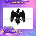 Free Majestic Black Free American Bald Eagle Silhouette Free SVG - Instant Download